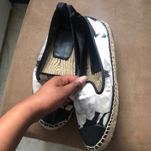 Fendi Shoes - Fendi Junia Orchid Print Satin Espadrille Fendi Shoes - Fendi Junia Orchid Print Satin Espadrille